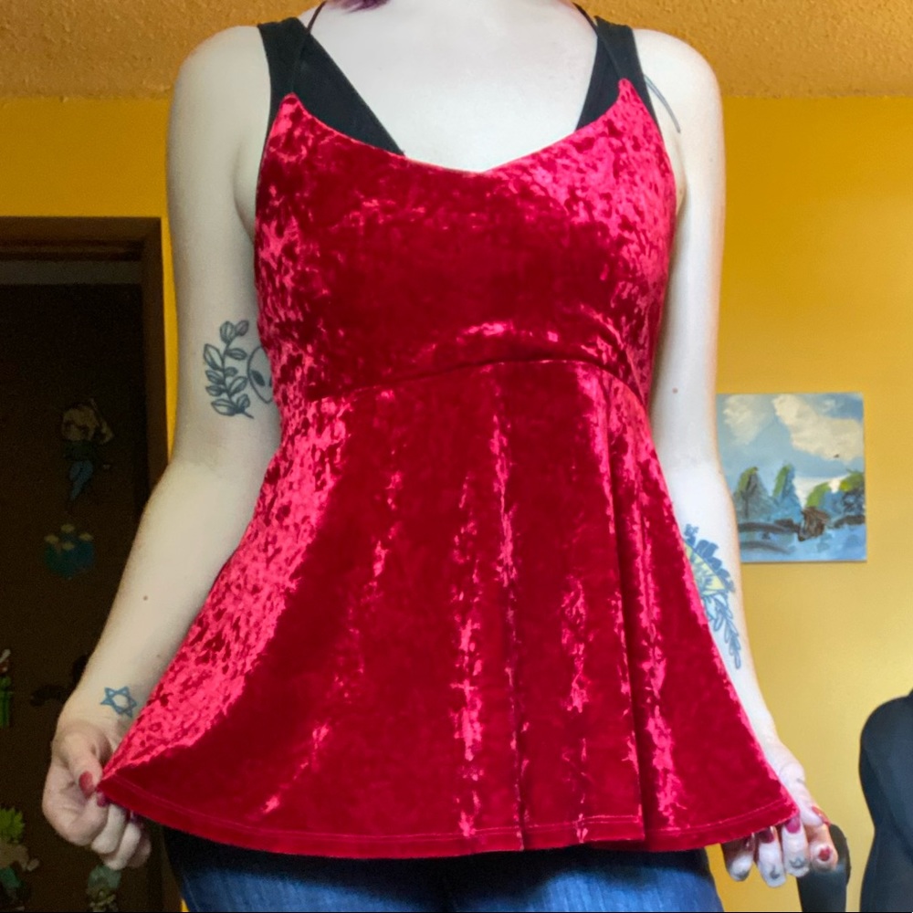 Crushed Velvet Tank Top